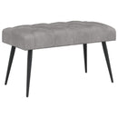 vidaXL Gombos varrású pad Világosszürke 80 x 40 x 46 cm Bársony