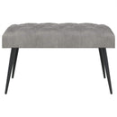vidaXL Gombos varrású pad Világosszürke 80 x 40 x 46 cm Bársony