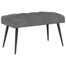vidaXL Gombos varrású pad Sötétszürke 80 x 40 x 46 cm Bársony