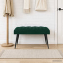 vidaXL Gombos varrású pad Sötétzöld 80 x 40 x 46 cm Bársony