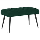 vidaXL Gombos varrású pad Sötétzöld 80 x 40 x 46 cm Bársony