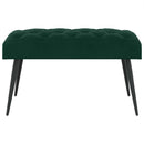 vidaXL Gombos varrású pad Sötétzöld 80 x 40 x 46 cm Bársony