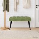 vidaXL Gombos varrású pad Világos zöld 80 x 40 x 46 cm Bársony