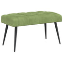 vidaXL Gombos varrású pad Világos zöld 80 x 40 x 46 cm Bársony