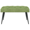 vidaXL Gombos varrású pad Világos zöld 80 x 40 x 46 cm Bársony
