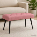 vidaXL Gombos varrású pad Rózsaszín 80 x 40 x 46 cm Bársony
