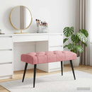 vidaXL Gombos varrású pad Rózsaszín 80 x 40 x 46 cm Bársony