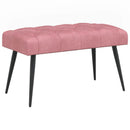 vidaXL Gombos varrású pad Rózsaszín 80 x 40 x 46 cm Bársony