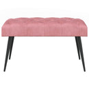 vidaXL Gombos varrású pad Rózsaszín 80 x 40 x 46 cm Bársony
