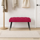 vidaXL Gombos varrású pad Bordó 80 x 40 x 46 cm Bársony