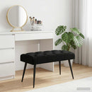 vidaXL Gombos varrású pad Fekete 80 x 40 x 46 cm Bársony
