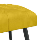 vidaXL Gombos varrású pad Sárga 80 x 40 x 46 cm Bársony