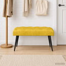 vidaXL Gombos varrású pad Sárga 80 x 40 x 46 cm Bársony