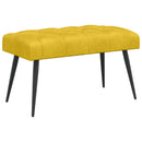 vidaXL Gombos varrású pad Sárga 80 x 40 x 46 cm Bársony