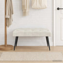 vidaXL Gombos varrású pad Krémszínű 80 x 40 x 46 cm Bársony