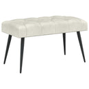 vidaXL Gombos varrású pad Krémszínű 80 x 40 x 46 cm Bársony