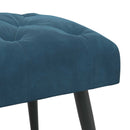 vidaXL Gombos varrású pad Kék 80 x 40 x 46 cm Bársony