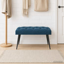 vidaXL Gombos varrású pad Kék 80 x 40 x 46 cm Bársony