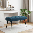vidaXL Gombos varrású pad Kék 80 x 40 x 46 cm Bársony