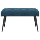 vidaXL Gombos varrású pad Kék 80 x 40 x 46 cm Bársony