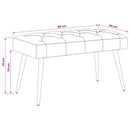 vidaXL Gombos varrású pad Kék 80 x 40 x 46 cm Bársony