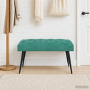 vidaXL Gombos varrású pad Türkiz 80 x 40 x 46 cm Bársony