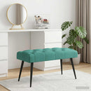vidaXL Gombos varrású pad Türkiz 80 x 40 x 46 cm Bársony
