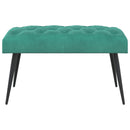 vidaXL Gombos varrású pad Türkiz 80 x 40 x 46 cm Bársony