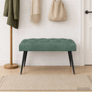 vidaXL Gombos varrású pad Tengeri Zöld 80 x 40 x 46 cm Bársony