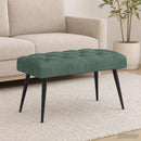 vidaXL Gombos varrású pad Tengeri Zöld 80 x 40 x 46 cm Bársony