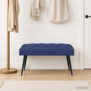 vidaXL Gombos varrású pad Rendőrségi kék 80 x 40 x 46 cm Bársony
