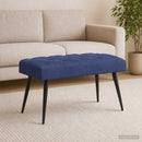 vidaXL Gombos varrású pad Rendőrségi kék 80 x 40 x 46 cm Bársony
