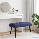 vidaXL Gombos varrású pad Rendőrségi kék 80 x 40 x 46 cm Bársony
