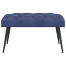 vidaXL Gombos varrású pad Rendőrségi kék 80 x 40 x 46 cm Bársony