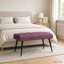 vidaXL Gombos varrású pad Lila 80 x 40 x 46 cm Bársony