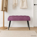 vidaXL Gombos varrású pad Lila 80 x 40 x 46 cm Bársony