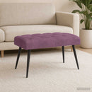 vidaXL Gombos varrású pad Lila 80 x 40 x 46 cm Bársony
