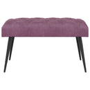vidaXL Gombos varrású pad Lila 80 x 40 x 46 cm Bársony