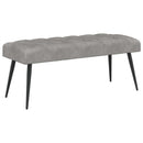 vidaXL Gombos varrású pad Világosszürke 110 x 40 x 46 cm Bársony