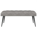 vidaXL Gombos varrású pad Világosszürke 110 x 40 x 46 cm Bársony