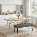 vidaXL Gombos varrású pad Sötétszürke 110 x 40 x 46 cm Bársony
