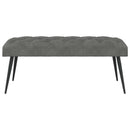 vidaXL Gombos varrású pad Sötétszürke 110 x 40 x 46 cm Bársony