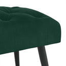 vidaXL Gombos varrású pad Sötétzöld 110 x 40 x 46 cm Bársony