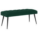 vidaXL Gombos varrású pad Sötétzöld 110 x 40 x 46 cm Bársony