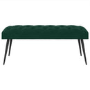 vidaXL Gombos varrású pad Sötétzöld 110 x 40 x 46 cm Bársony