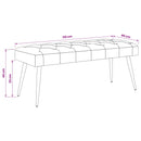 vidaXL Gombos varrású pad Sötétzöld 110 x 40 x 46 cm Bársony