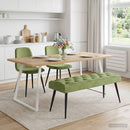 vidaXL Gombos varrású pad Világos zöld 110 x 40 x 46 cm Bársony