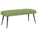 vidaXL Gombos varrású pad Világos zöld 110 x 40 x 46 cm Bársony
