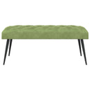 vidaXL Gombos varrású pad Világos zöld 110 x 40 x 46 cm Bársony