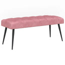 vidaXL Gombos varrású pad Rózsaszín 110 x 40 x 46 cm Bársony